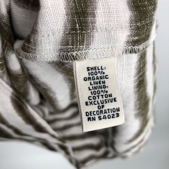 Banana Republic Linen Sun Dress Womens 0 Zebra Print Brown 100% Linen Cross Back - Picture 9 of 13